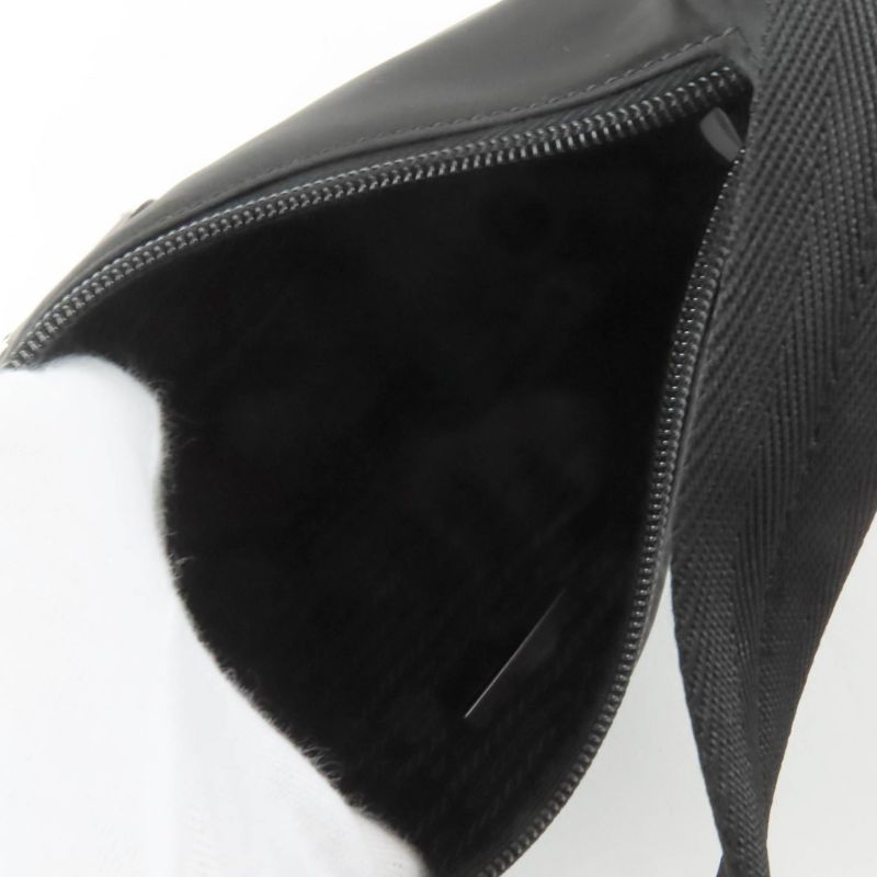 Prada 1 Ne515 re-Edition 2000 re-Nylon Mini Bag with Triangle Plate Charm — view 4