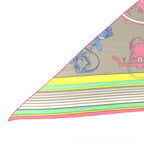 Hermes Triangle Exlibris Cashmere Silk Beige Sandle Pink Jeanne Vif Shawl — view 5