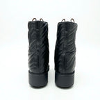 Gucci Boots Short Shoes Leather Black Double G Heart Quilting — view 6