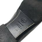 Chanel Loafer Leather Shoes Black Coco Mark Pearl Chain Flat — view 8