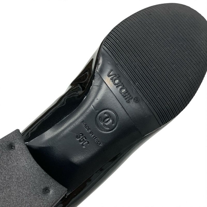 Chanel Boots Short Shoes Patent Fabric Black Silver Coco Mark Lame Sock — view 8