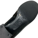 Chanel Boots Short Shoes Patent Fabric Black Silver Coco Mark Lame Sock — view 8