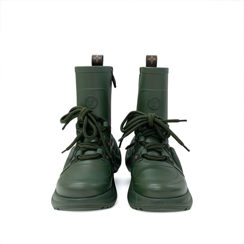 Louis Vuitton Arclight Line Monogram Boots Short Shoes Rubber Khaki — view 2