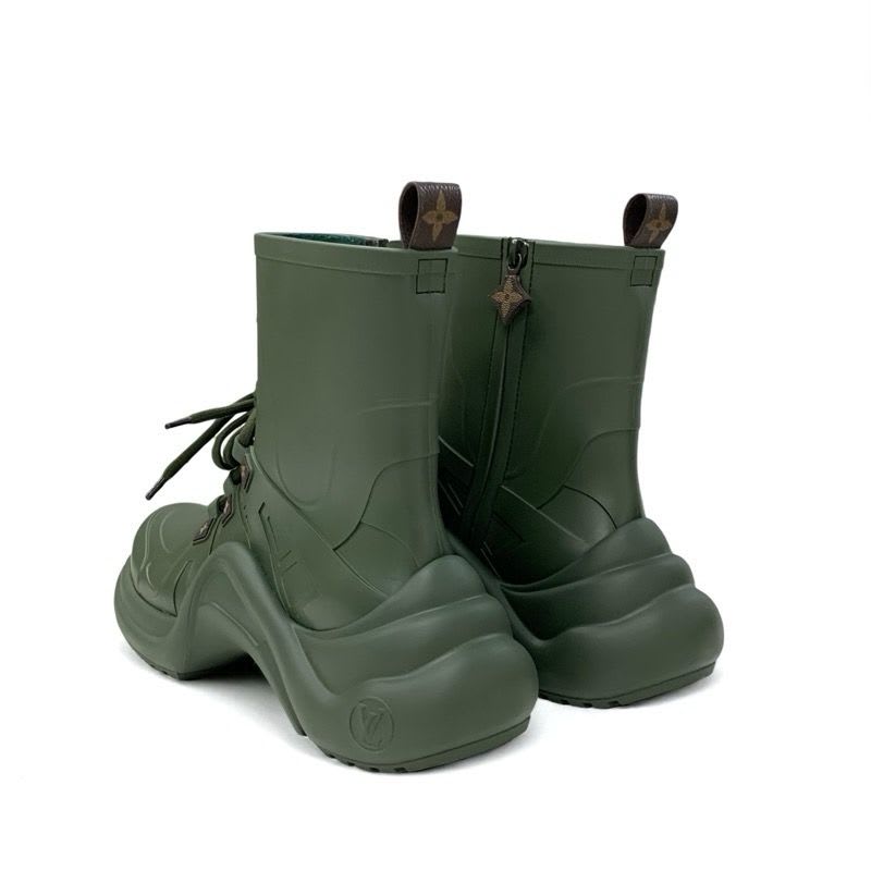 Louis Vuitton Arclight Line Monogram Boots Short Shoes Rubber Khaki — view 4