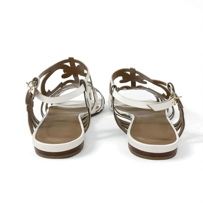 Hermes Sandals Shoes Leather White Guadalquivir Strap Flat — view 5