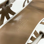 Hermes Sandals Shoes Leather White Guadalquivir Strap Flat — view 7