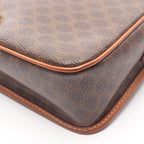 Celine Shoulder Bag Macadam Brown Leather — view 6