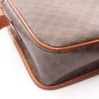 Celine Shoulder Bag Macadam Brown Leather — view 7