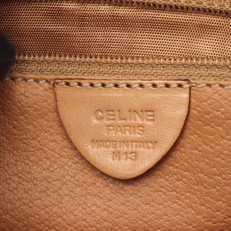 Celine Shoulder Bag Macadam Brown Leather — view 4