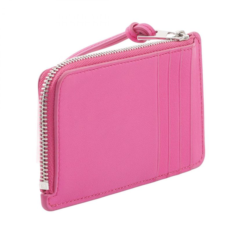 Loewe Card Case C565 Z40 X02 Fuchsia Pink Leather Coin Holder — view 3