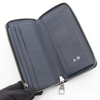 Louis Vuitton Round Long Wallet Zippy Vertical Navy Other — view 3