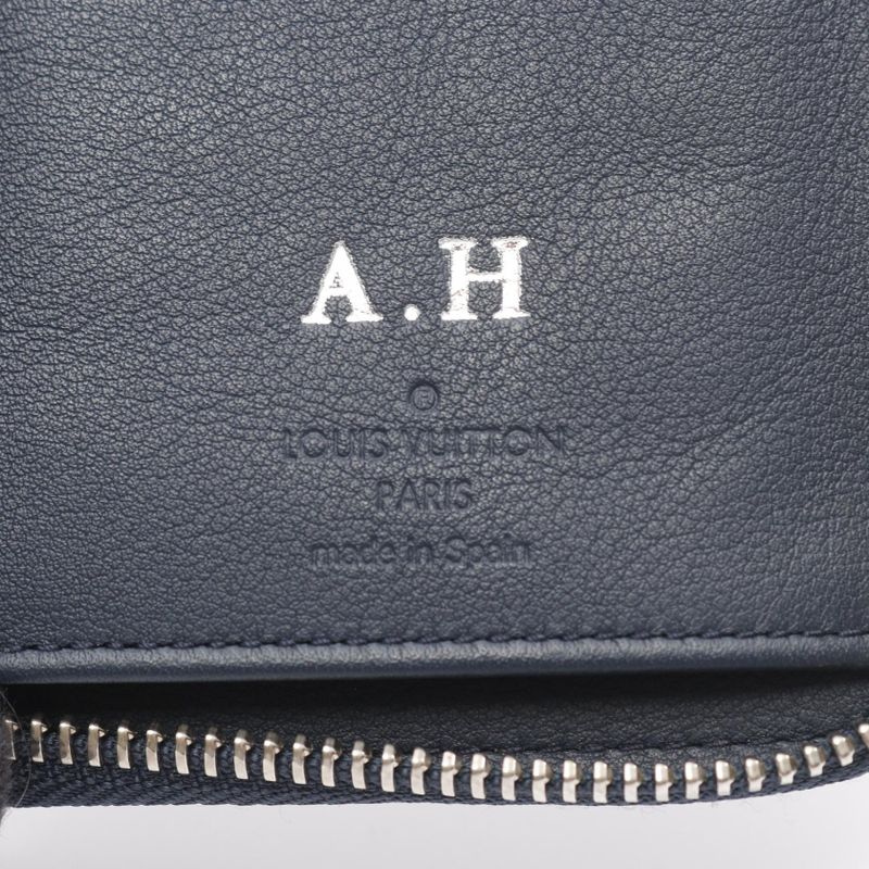 Louis Vuitton Round Long Wallet Zippy Vertical Navy Other — view 4