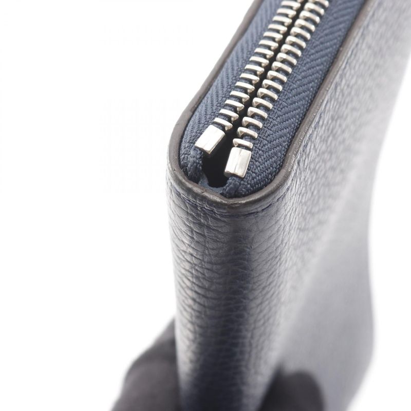 Louis Vuitton Round Long Wallet Zippy Vertical Navy Other — view 8