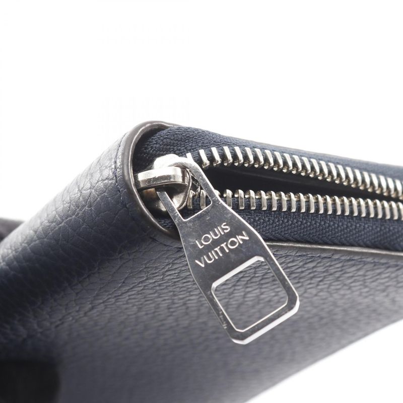 Louis Vuitton Round Long Wallet Zippy Vertical Navy Other — view 9