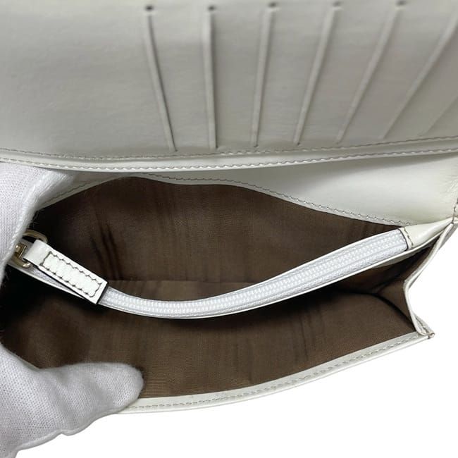 Celine Bifold Long Wallet Beige White Macadam — view 9