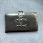 Chanel Coco Long Wallet with Clasp Gold Leather Bifold — view 5