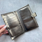 Chanel Coco Long Wallet with Clasp Gold Leather Bifold — view 7