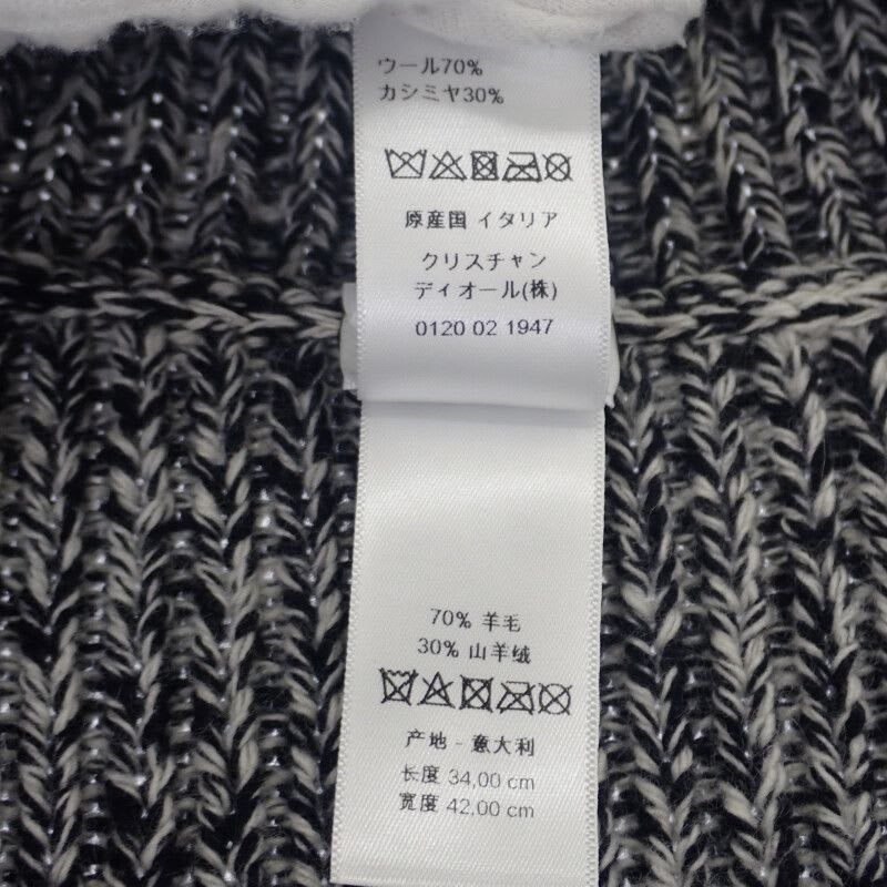 Dior Turtleneck Warmer 11 Dwi316 I007 Snood Wool Cashmere Black Autumn Win — view 6