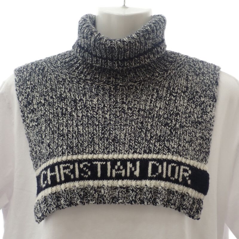 Dior Turtleneck Warmer 11 Dwi316 I007 Snood Wool Cashmere Black Autumn Win — view 8