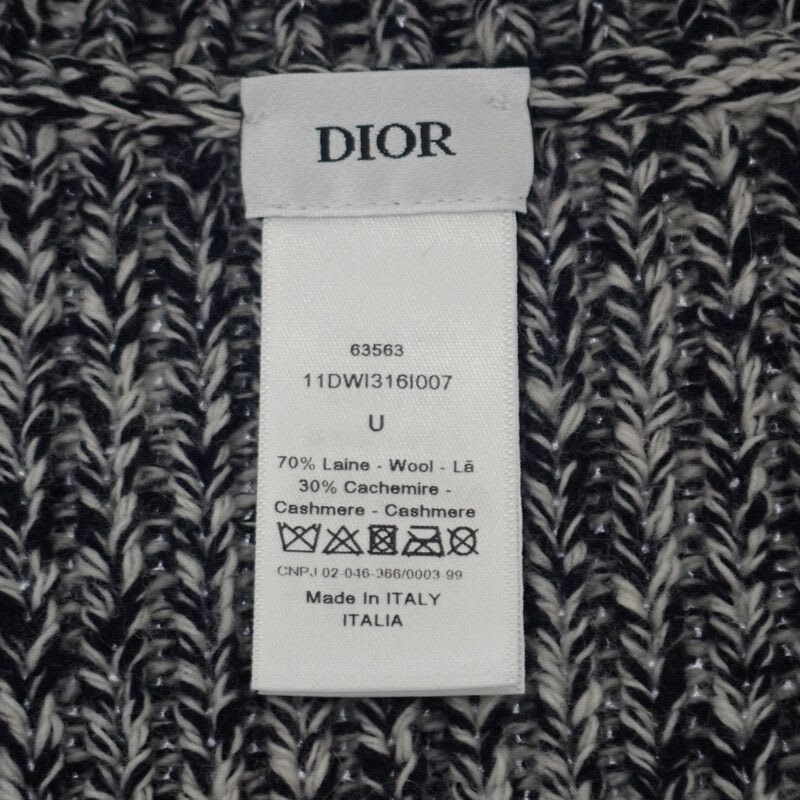 Dior Turtleneck Warmer 11 Dwi316 I007 Snood Wool Cashmere Black Autumn Win — view 5