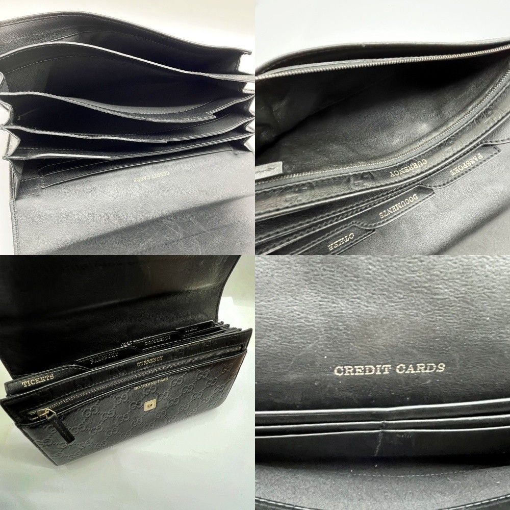 Gucci Travel Bag Clutch GG Black — view 8