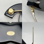 Chanel Brooch Black Gold Resin — view 7
