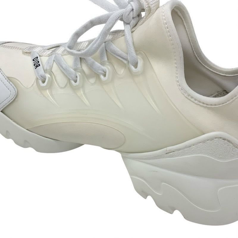 Christian Dior D-connect Sneakers Shoes Rubber Fabric Leather White Logo — view 9