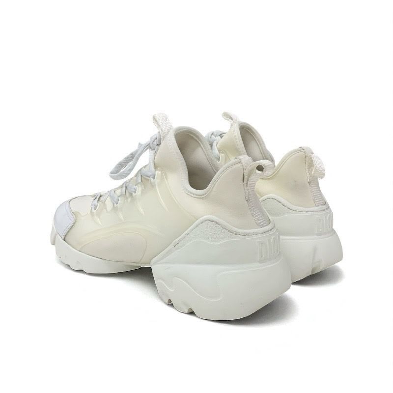 Christian Dior D-connect Sneakers Shoes Rubber Fabric Leather White Logo — view 4