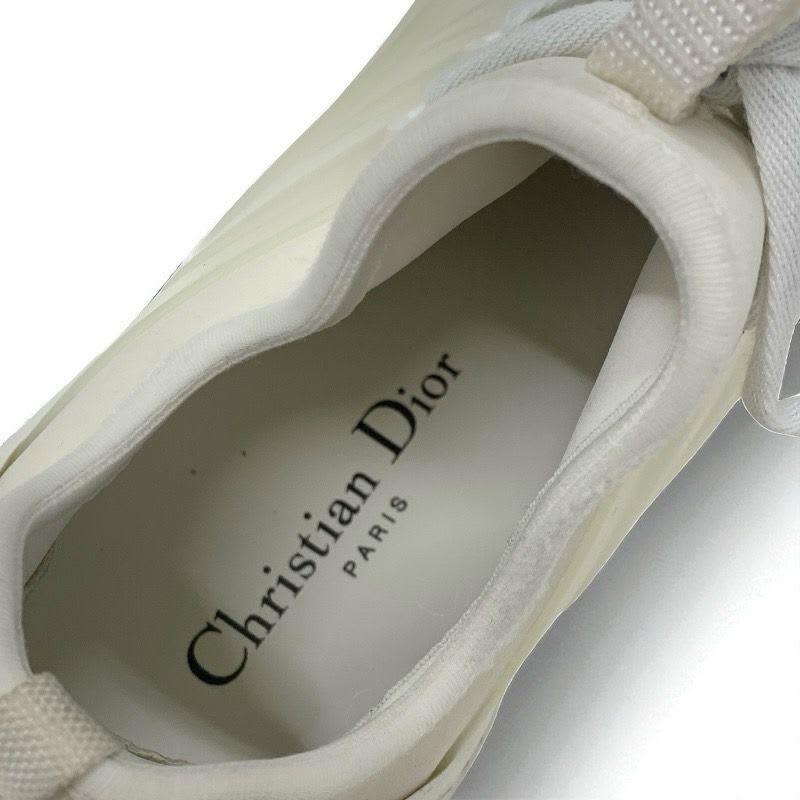 Christian Dior D-connect Sneakers Shoes Rubber Fabric Leather White Logo — view 7