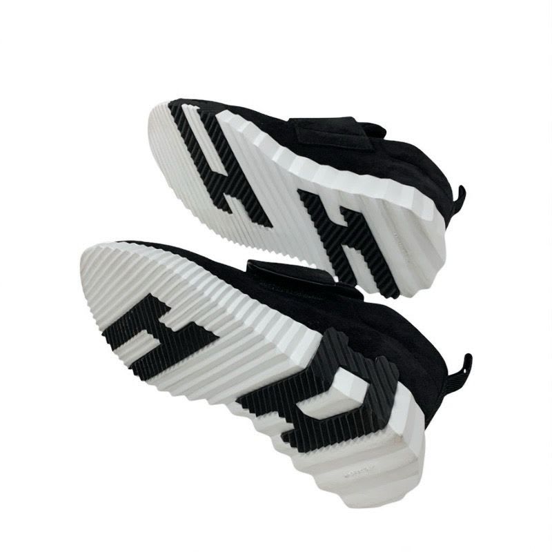Hermes H Sneakers Shoes Suede Black Velcro — view 6