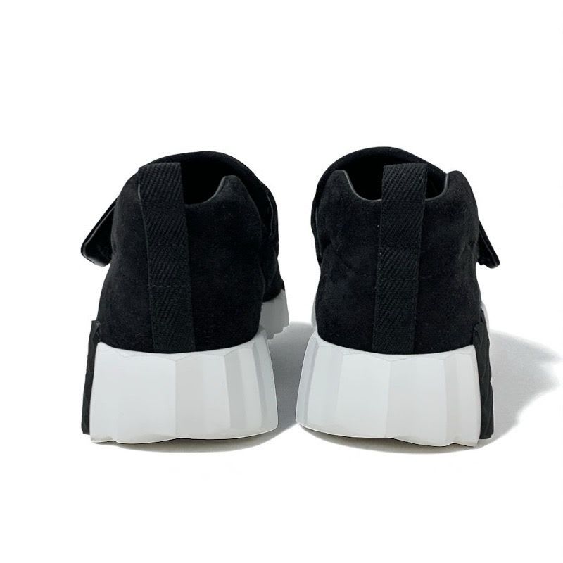 Hermes H Sneakers Shoes Suede Black Velcro — view 5