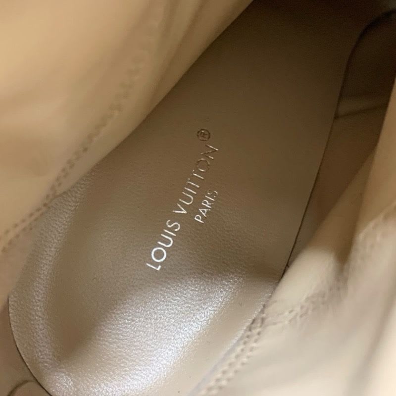 Louis Vuitton Olympia Line Monogram Boots Short Shoes Leather Beige Brown — view 7