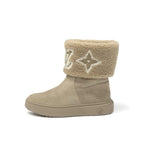 Louis Vuitton Snowdrop Line Monogram Boots Short Shoes Suede Mouton Beige — view 3