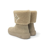Louis Vuitton Snowdrop Line Monogram Boots Short Shoes Suede Mouton Beige — view 4