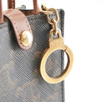 Celine Charm Brown White Gold Triomphe Canvas Logo Micro Vertical Cabas — view 5