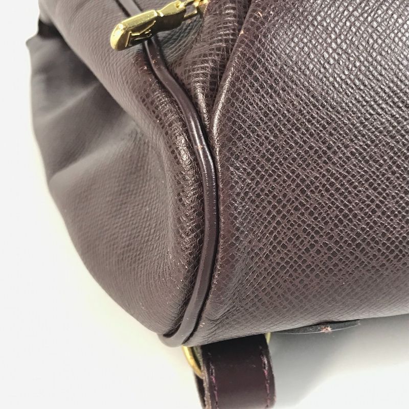 Louis Vuitton Backpack Cass Ia Taiga Leather Acajou Wine Red — view 6