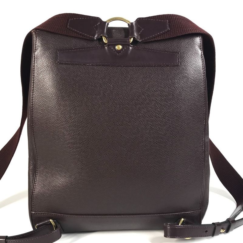 Louis Vuitton Backpack Cass Ia Taiga Leather Acajou Wine Red — view 2