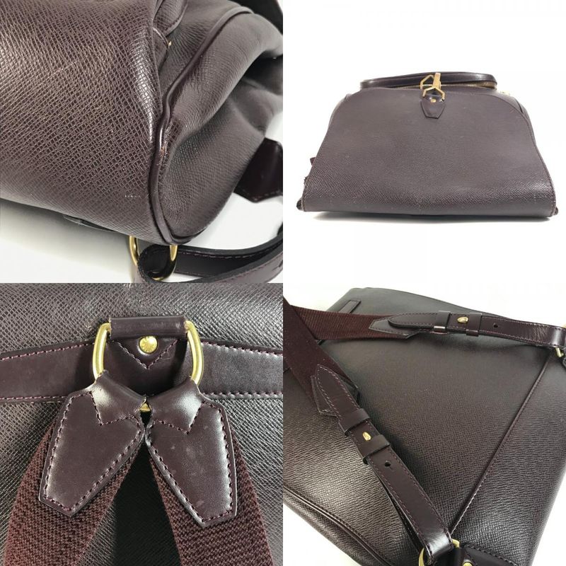 Louis Vuitton Backpack Cass Ia Taiga Leather Acajou Wine Red — view 7
