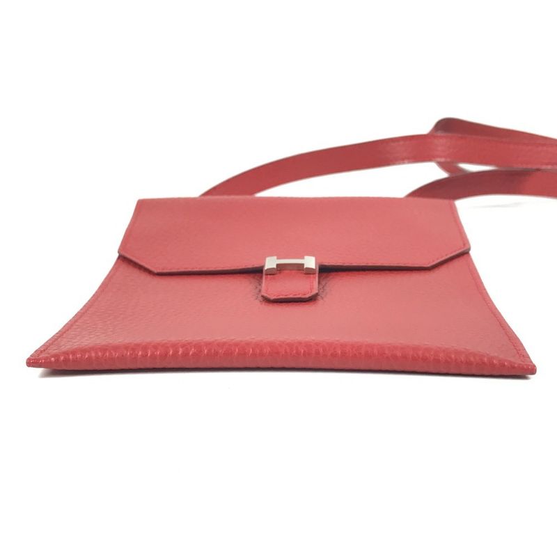 Hermes Shoulder Bag Amelie Leather Red — view 6