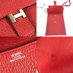 Hermes Shoulder Bag Amelie Leather Red — view 7