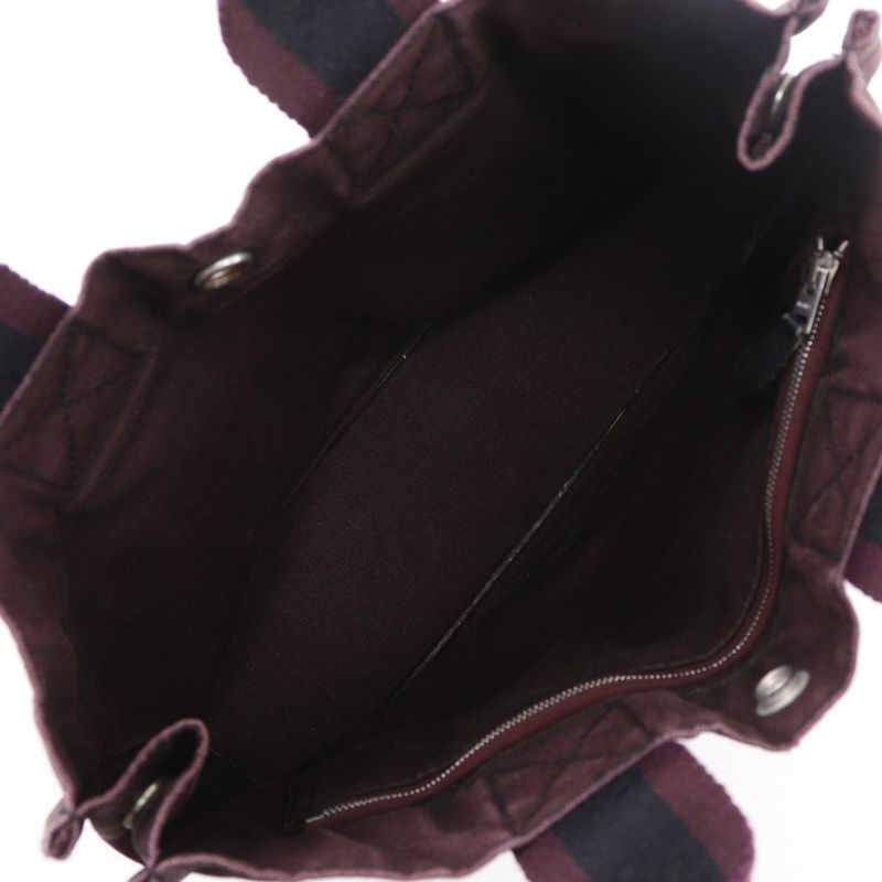 Hermes Fourre Tout PM Cotton Black Red Handbag — view 6