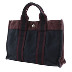 Hermes Fourre Tout PM Cotton Black Red Handbag — view 2
