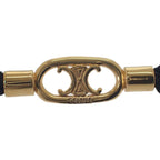 Celine Maillon Triomphe Code Beach Bracelet Metal Black Gold Strap — view 3