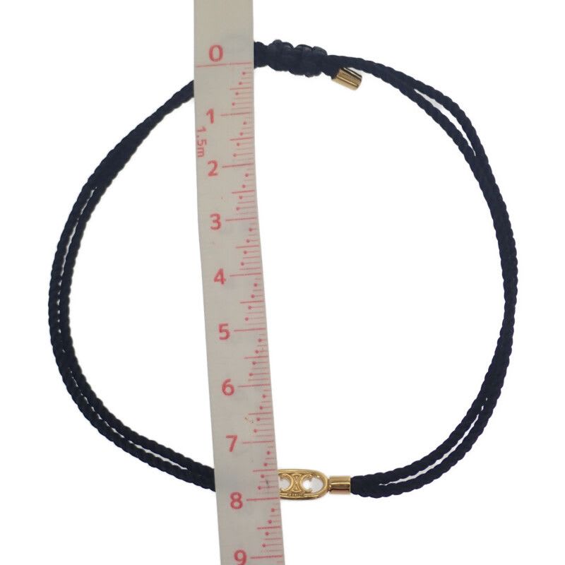 Celine Maillon Triomphe Code Beach Bracelet Metal Black Gold Strap — view 9