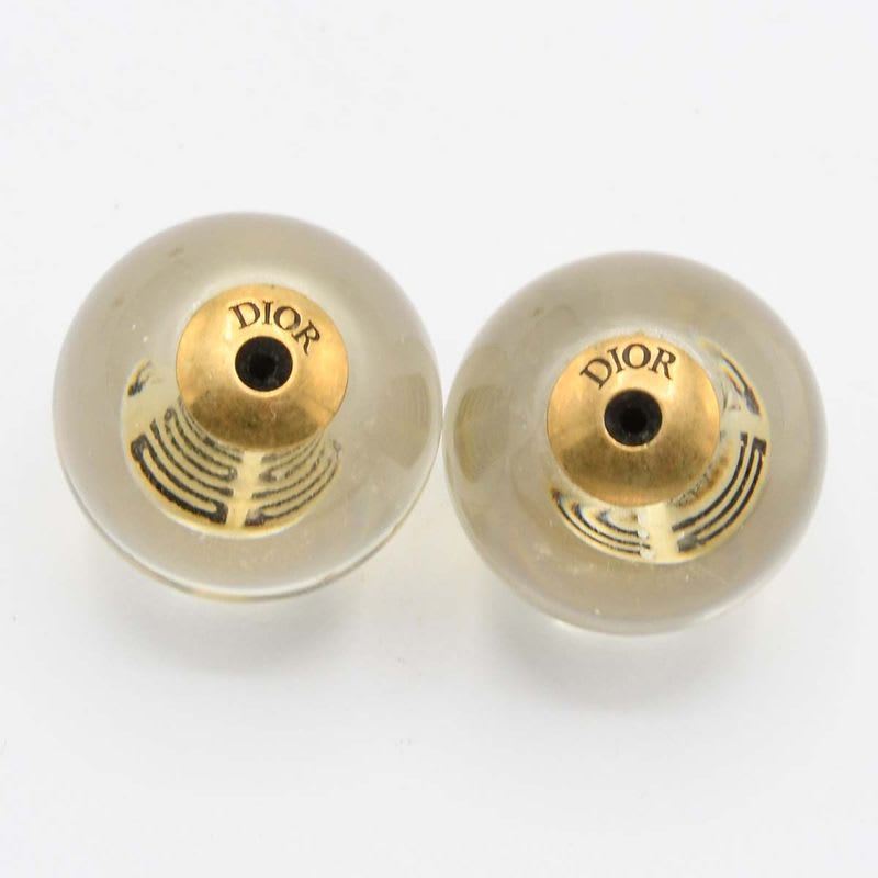 Christian Dior Clear Tribal Earrings With Gold Color Box M4420 — view 6