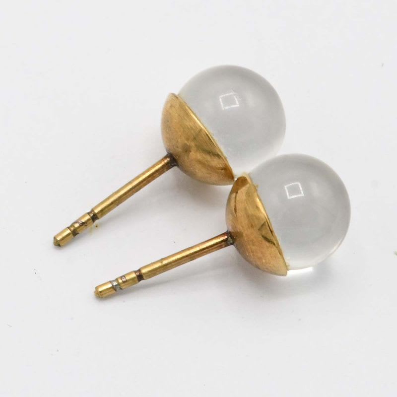 Christian Dior Clear Tribal Earrings With Gold Color Box M4420 — view 5