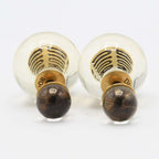 Christian Dior Clear Tribal Earrings With Gold Color Box M4420 — view 4