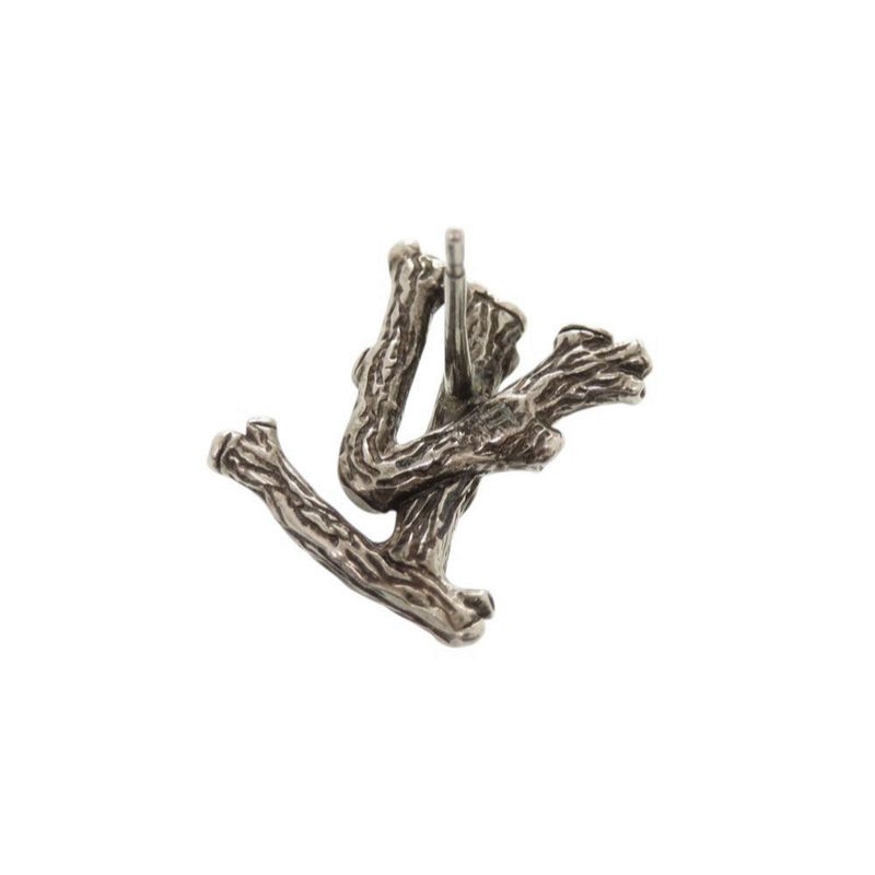 Louis Vuitton Bookle Wood Mp2783 Metal Silver Earrings 0667 — view 6