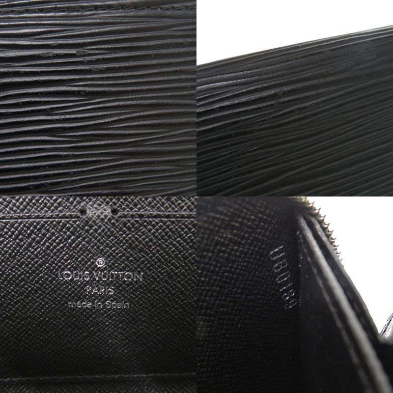 Louis Vuitton Portefeuille Clemence Epi Leather Noir Black Long Wallet — view 7
