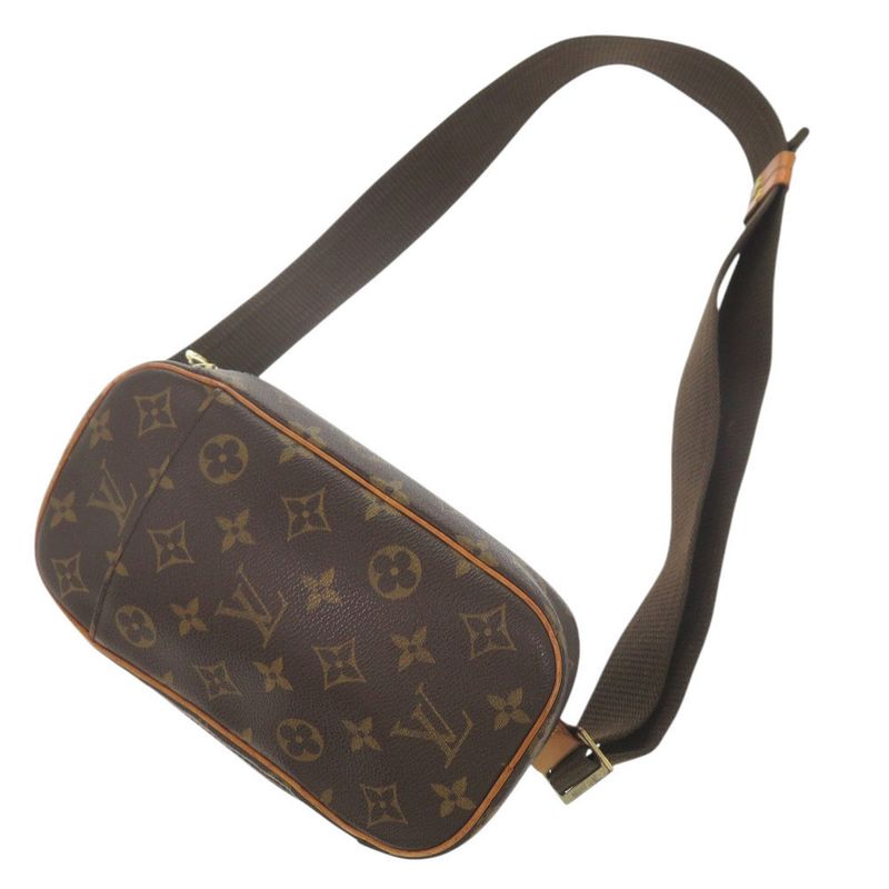 Louis Vuitton Pochette Gange Monogram Brown Body Bag Waist 0484 — view 4